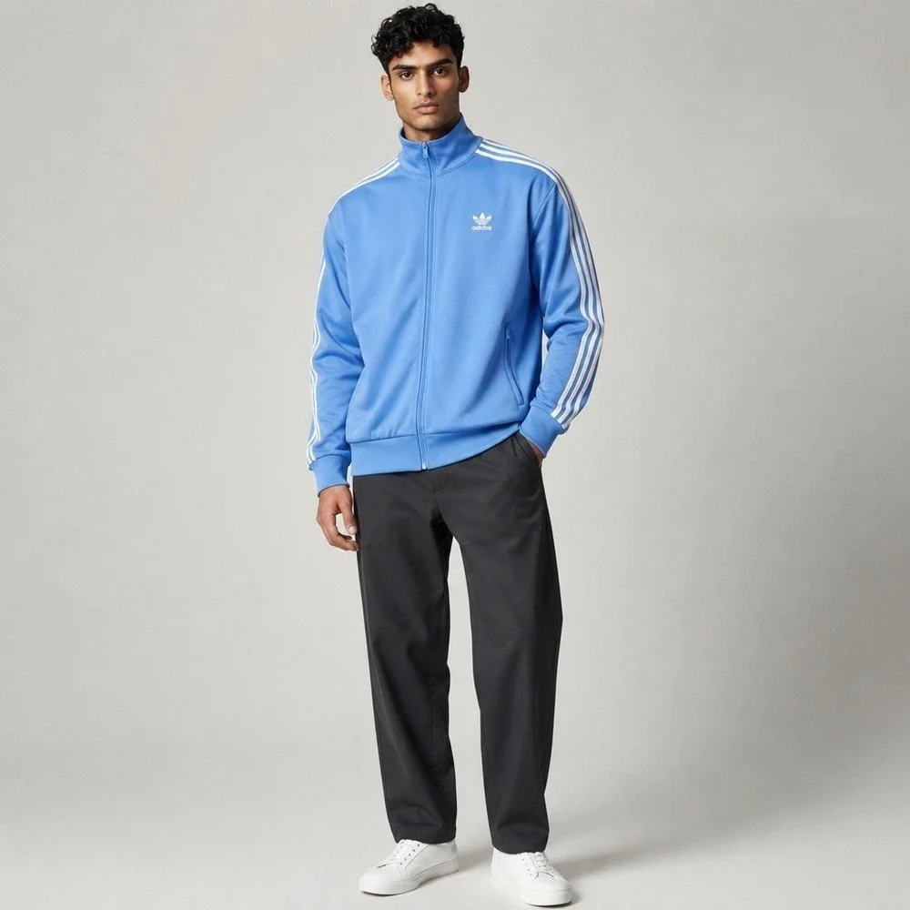 Adidas Originals Men's Firebird Track Tops Jacket Semi Blue Burst Small IR9909